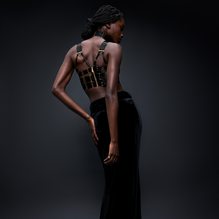 Idées de tenues d'Halloween sexy pour se démarquer cette année - NIN Luxury Lingerie 8 Bordelle Signature long bodice bra in black - Halloween lingerie outfit ideas